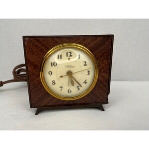 Vtg 1950's Telechron General Electric "Telegrain" Model #7HA201 Deck Clock WORKS